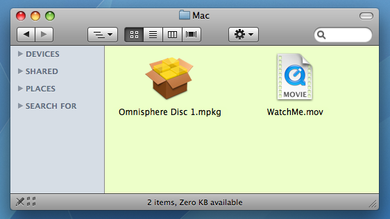 No software to install omnisphere mac